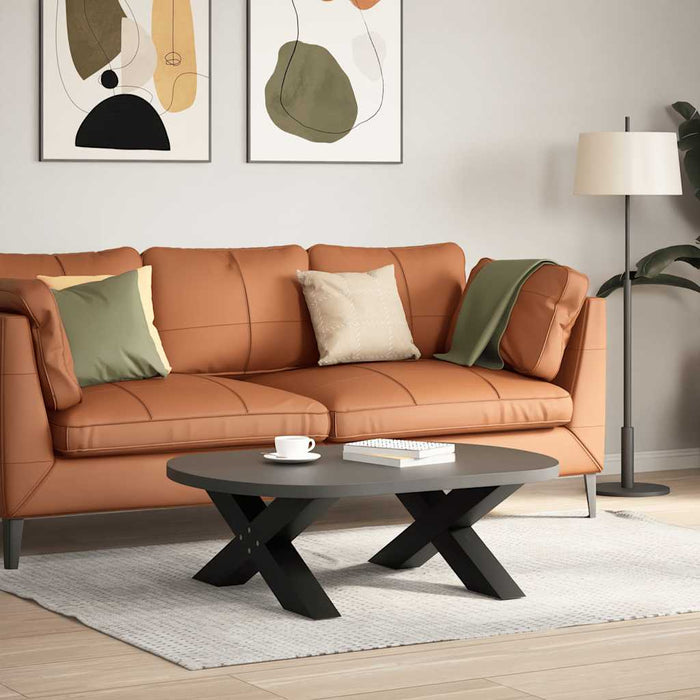 Picioare pentru măsuță de cafea în formă de X, 2 buc., negru, 70x(30-31) cm, oțel WALTI