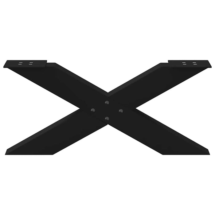 Picioare pentru măsuță de cafea în formă de X, 2 buc., negru, 70x(30-31) cm, oțel WALTI