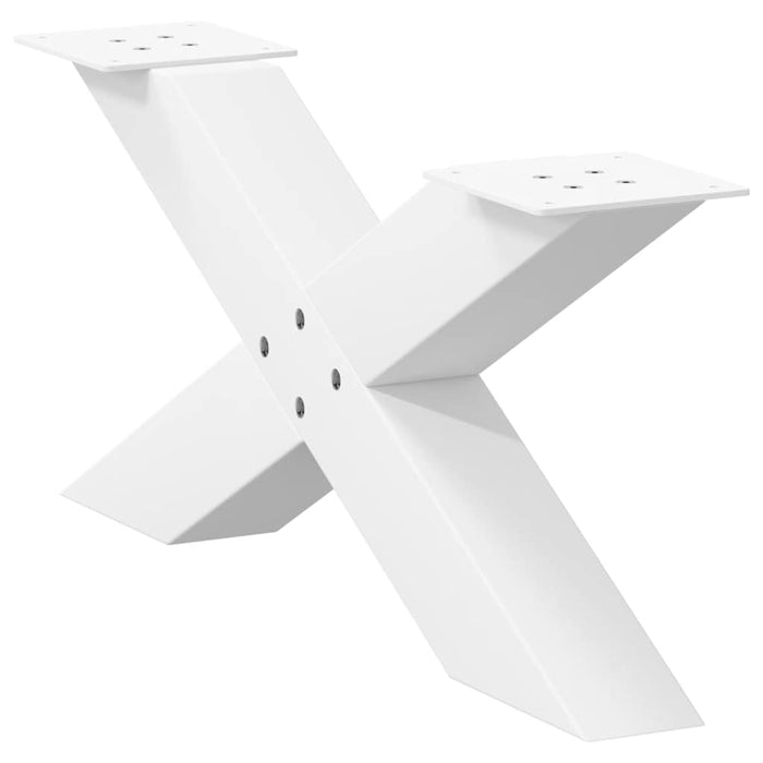 Picioare pentru măsuță de cafea în formă de X, 2 buc., alb, 70x(30-31) cm, oțel WALTI