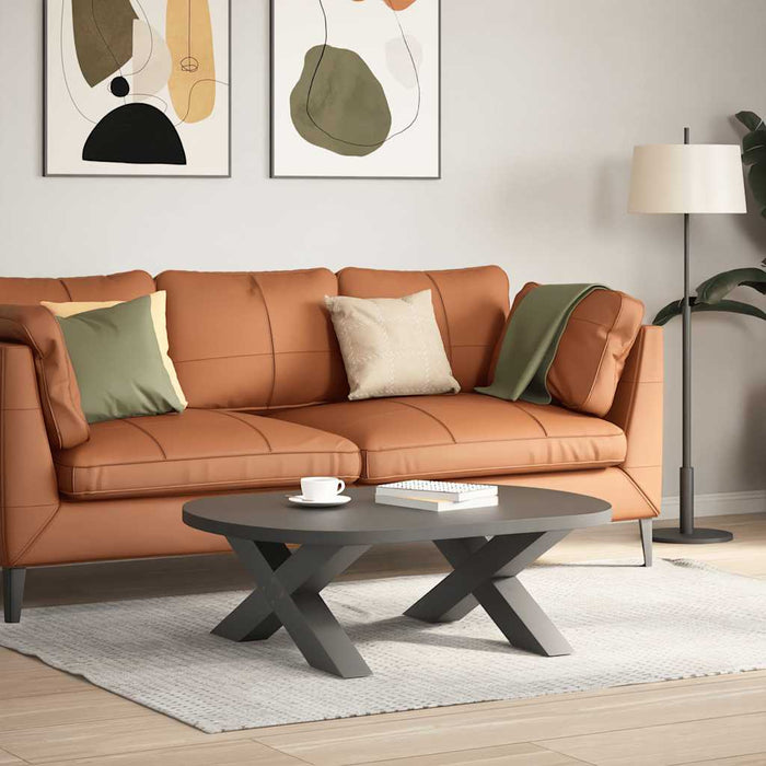 Picioare pentru măsuță de cafea în formă de X, 2 buc., antracit, 70x(30-31) cm, oțel WALTI