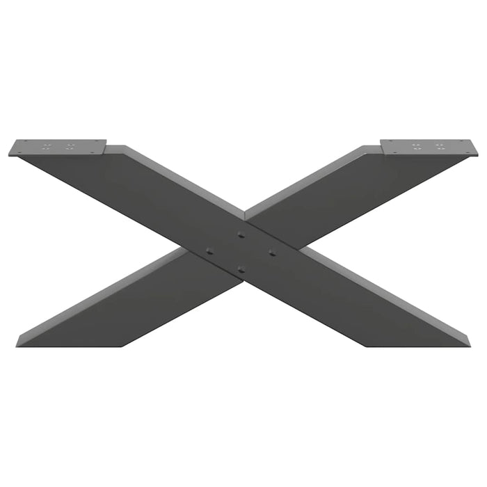 Picioare pentru măsuță de cafea în formă de X, 2 buc., antracit, 70x(30-31) cm, oțel WALTI