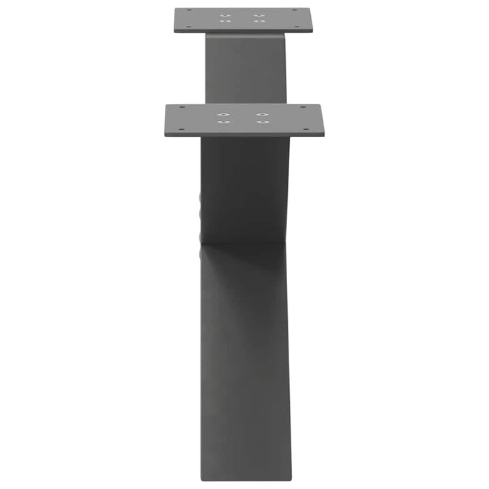 Picioare pentru măsuță de cafea în formă de X, 2 buc., antracit, 70x(30-31) cm, oțel WALTI