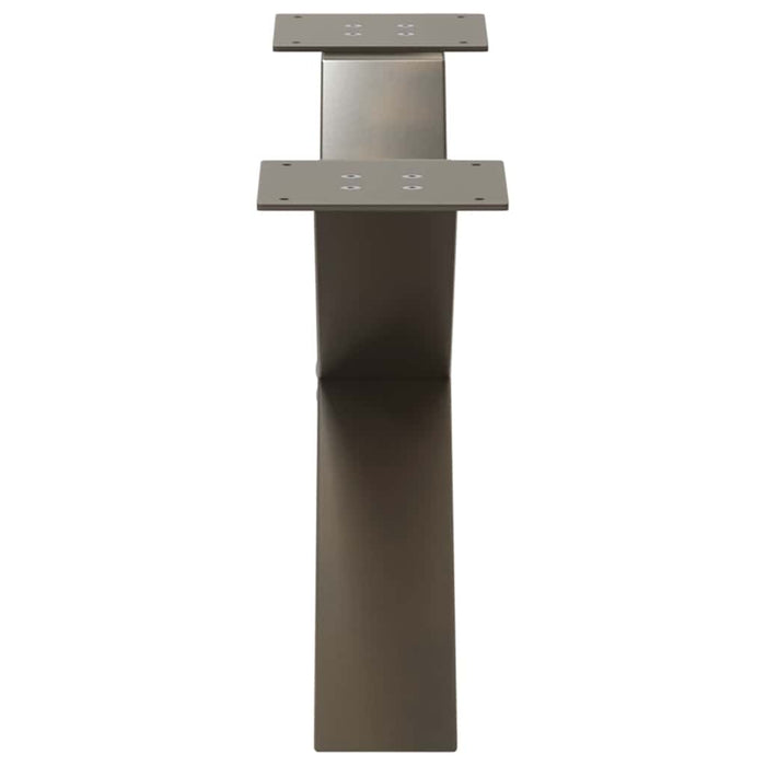 Picioare pentru masă de cafea în formă de X, 2 buc., oțel natural, 70x(30-31) cm WALTI