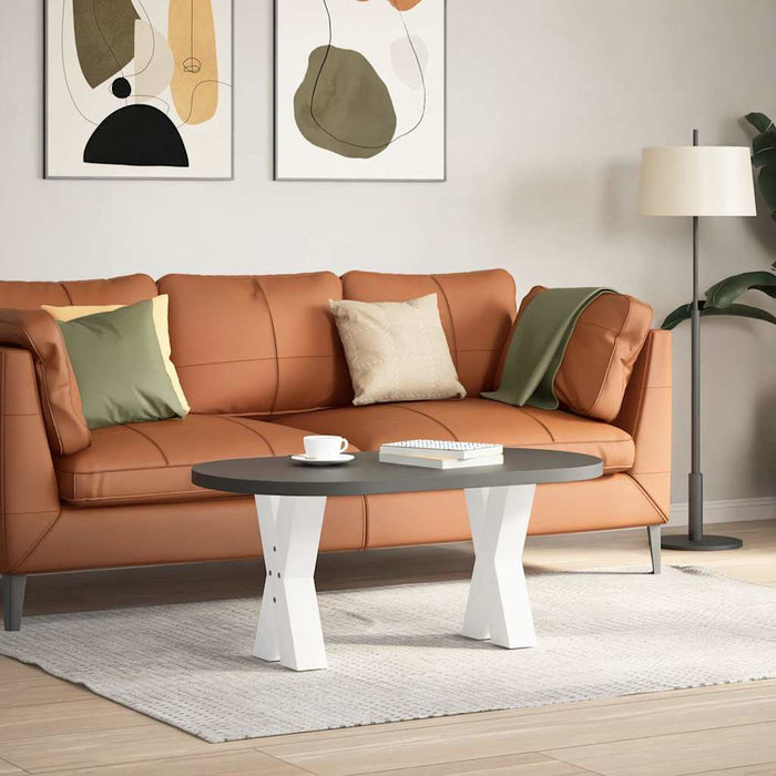 Picioare pentru măsuță de cafea în formă de X, 2 buc., alb, 28x(42-43) cm, oțel WALTI