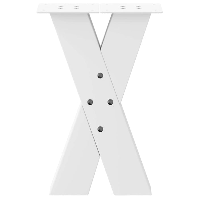 Picioare pentru măsuță de cafea în formă de X, 2 buc., alb, 28x(42-43) cm, oțel WALTI