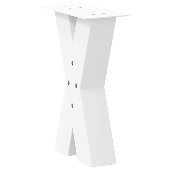 Picioare pentru măsuță de cafea în formă de X, 2 buc., alb, 38x(42-43) cm, oțel WALTI