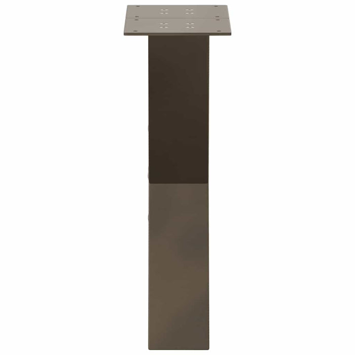 Picioare pentru masă de cafea în formă de X, 2 buc., oțel natural, 38x(42-43) cm WALTI