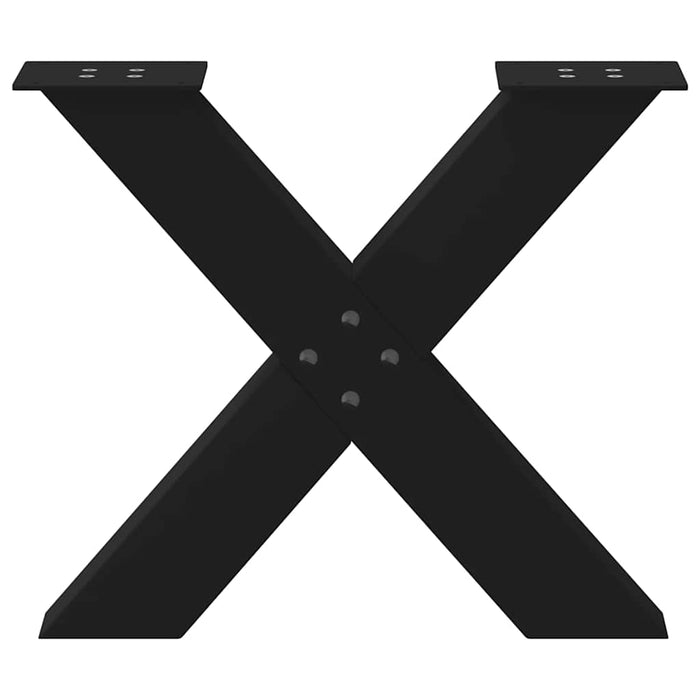 Picioare pentru măsuță de cafea în formă de X, 2 buc., negru, 50x(42-43) cm, oțel WALTI
