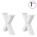 Picioare pentru măsuță de cafea în formă de X, 2 buc., alb, 50x(42-43) cm, oțel - WALTI WALTI