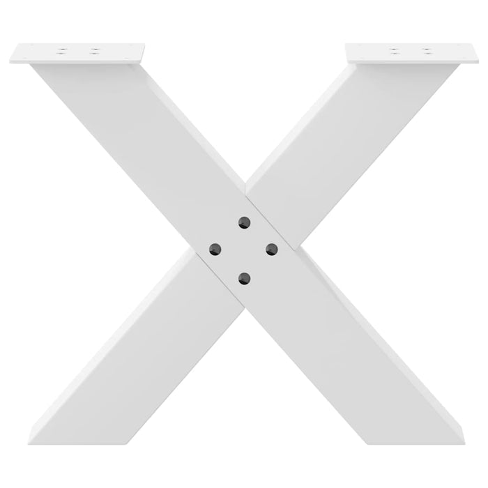Picioare pentru măsuță de cafea în formă de X, 2 buc., alb, 50x(42-43) cm, oțel - WALTI WALTI