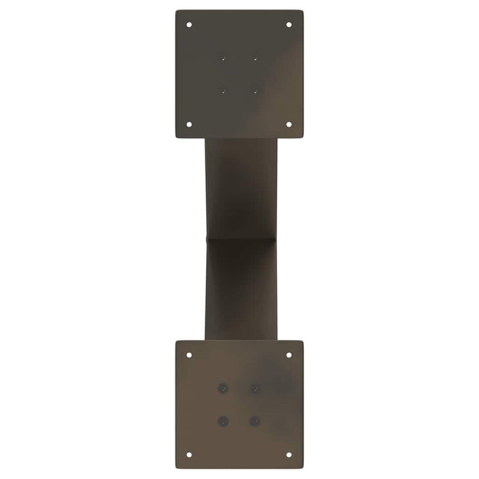 Picioare pentru masă de cafea în formă de X, 2 buc., oțel natural, 50x(42-43) cm WALTI