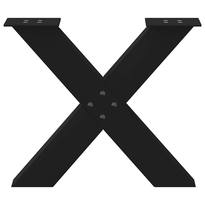 Picioare pentru măsuță de cafea în formă de X, 2 buc., negru, 60x(42-43) cm, oțel WALTI