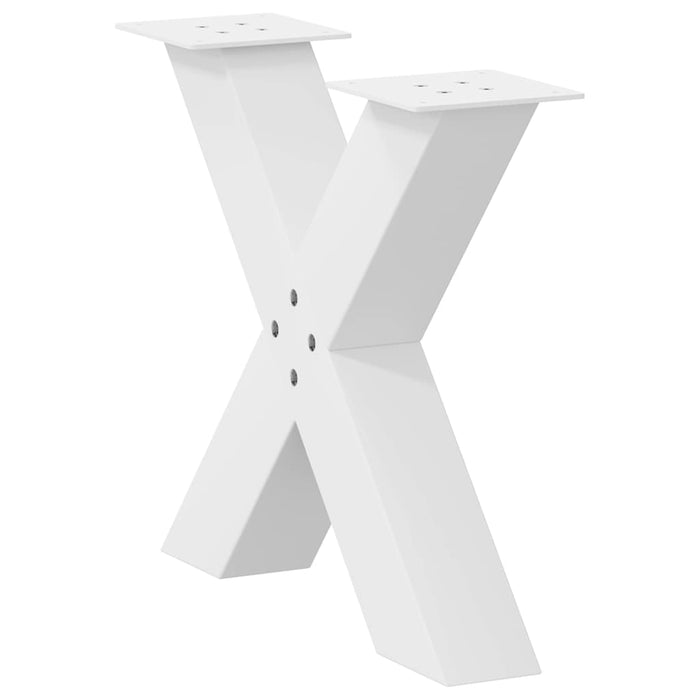 Picioare pentru măsuță de cafea în formă de X, 2 buc., alb, 60x(42-43) cm, oțel WALTI
