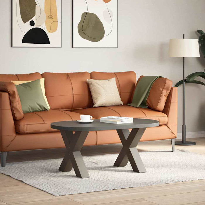 Picioare pentru masă de cafea în formă de X, 2 buc., oțel natural, 60 x (42-43) cm WALTI