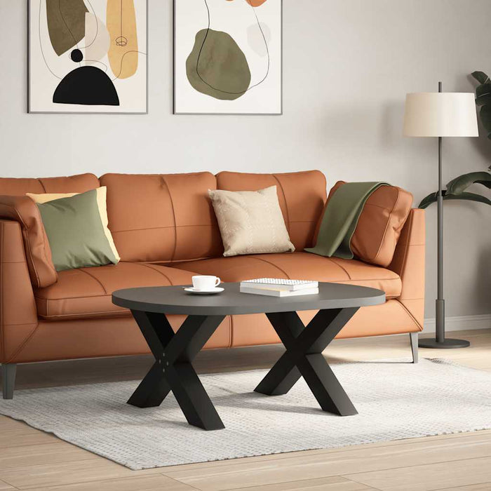 Picioare pentru măsuță de cafea în formă de X, 2 buc., negru, 70x(42-43) cm, oțel WALTI