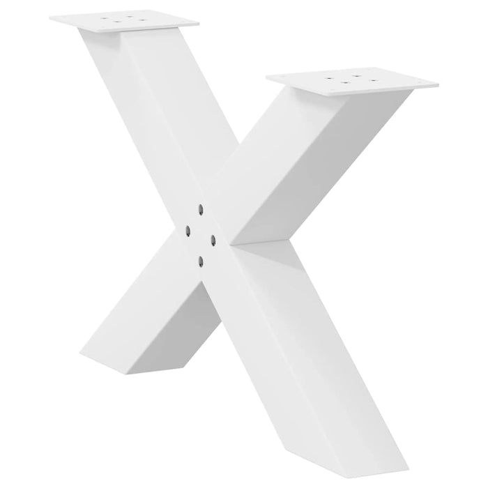Picioare pentru măsuță de cafea în formă de X, 2 buc., alb, 70x(42-43) cm, oțel WALTI
