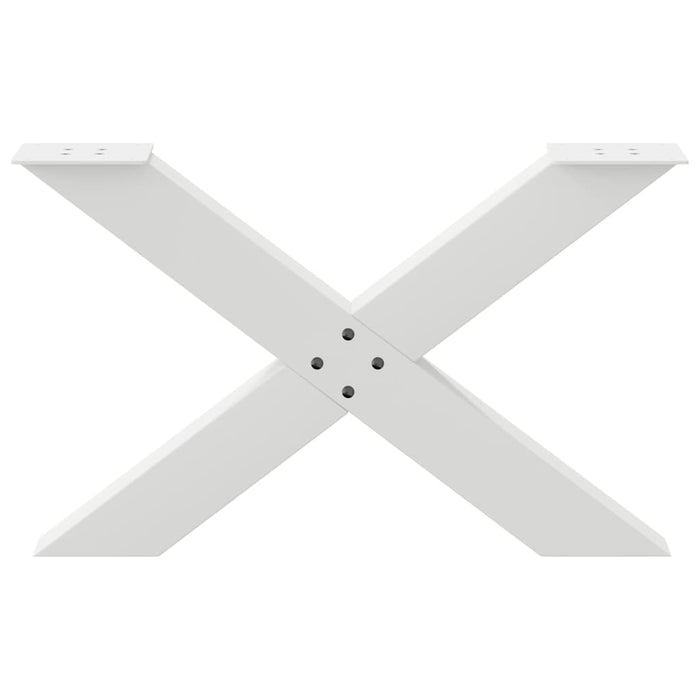 Picioare pentru măsuță de cafea în formă de X, 2 buc., alb, 70x(42-43) cm, oțel WALTI