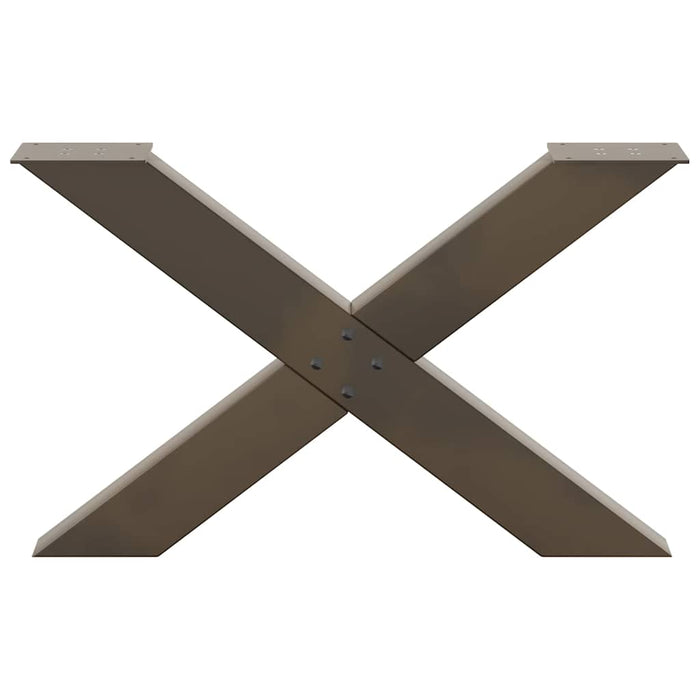 Picioare pentru masă de cafea în formă de X, 2 buc., oțel natural, 70x(42-43) cm WALTI