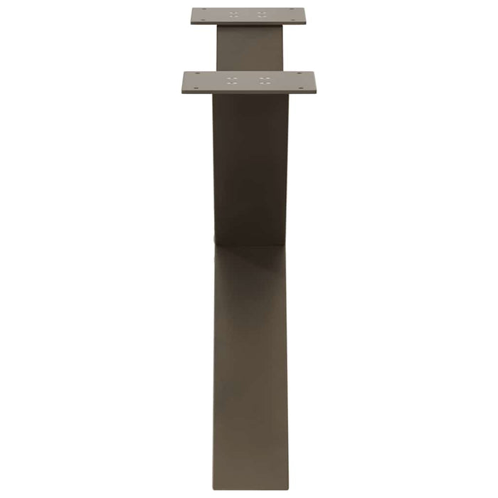 Picioare pentru masă de cafea în formă de X, 2 buc., oțel natural, 70x(42-43) cm WALTI
