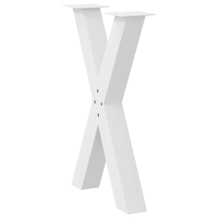 Picioare de masă în formă de X, 2 buc., alb, 50x(72-73) cm, oțel - WALTI WALTI