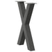 Picioare de masă în formă de X, 2 buc., antracit, 50x(72-73) cm, oțel - WALTI WALTI