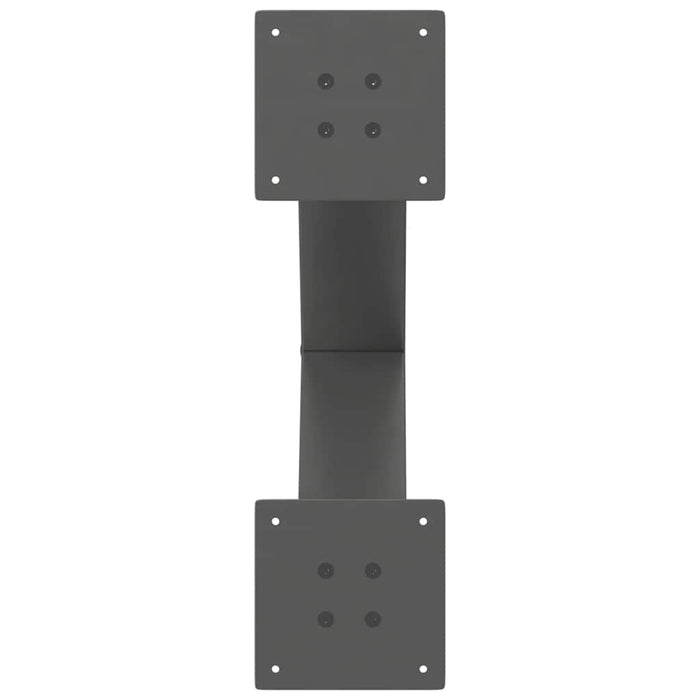 Picioare de masă în formă de X, 2 buc., antracit, 60x(72-73) cm, oțel WALTI