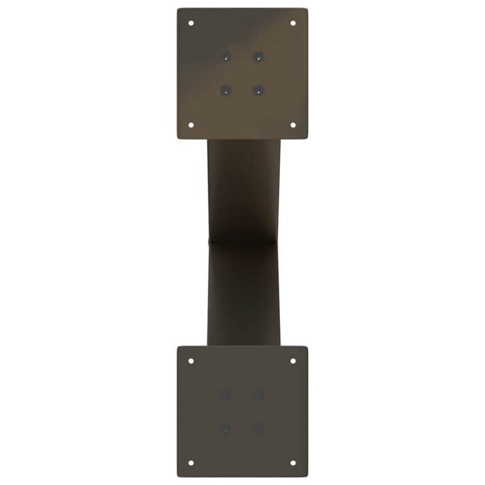 Picioare de masă în formă de X, 2 buc., oțel natural, 60 x (72-73) cm WALTI