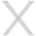 Picioare de masă în formă de X, 2 buc., alb, 70x(72-73) cm, oțel - WALTI WALTI
