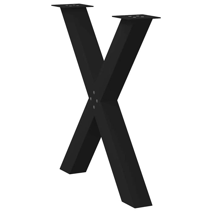 Picioare de masă în formă de X, 2 buc., negru, 80x(72-73) cm, oțel WALTI