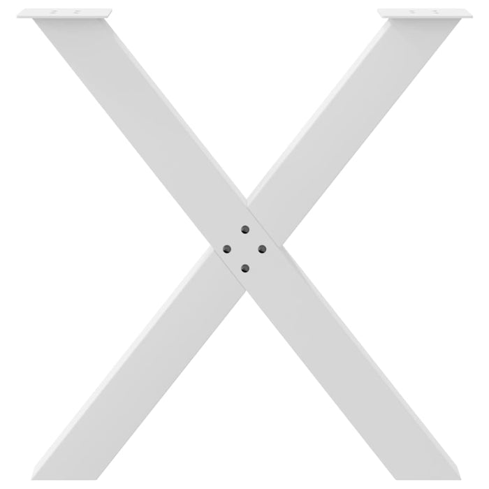 Picioare de masă în formă de X, 2 buc., alb, 80x(72-73) cm, oțel - WALTI WALTI