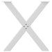 Picioare de masă în formă de X, 2 buc., alb, 80x(72-73) cm, oțel - WALTI WALTI