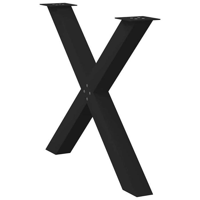 Picioare de masă în formă de X, 2 buc., negru, 90x(72-73) cm, oțel WALTI