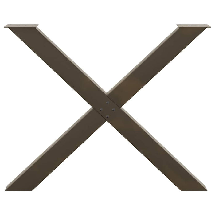 Picioare de masă în formă de X, 2 buc., oțel natural, 90x(72-73) cm WALTI