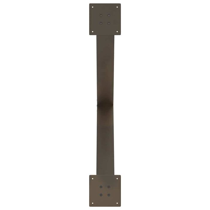 Picioare de masă în formă de X, 2 buc., oțel natural, 90x(72-73) cm WALTI
