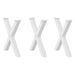 Picioare de masă în formă de X, 3 buc., alb, 70x(72-73) cm, oțel - WALTI WALTI