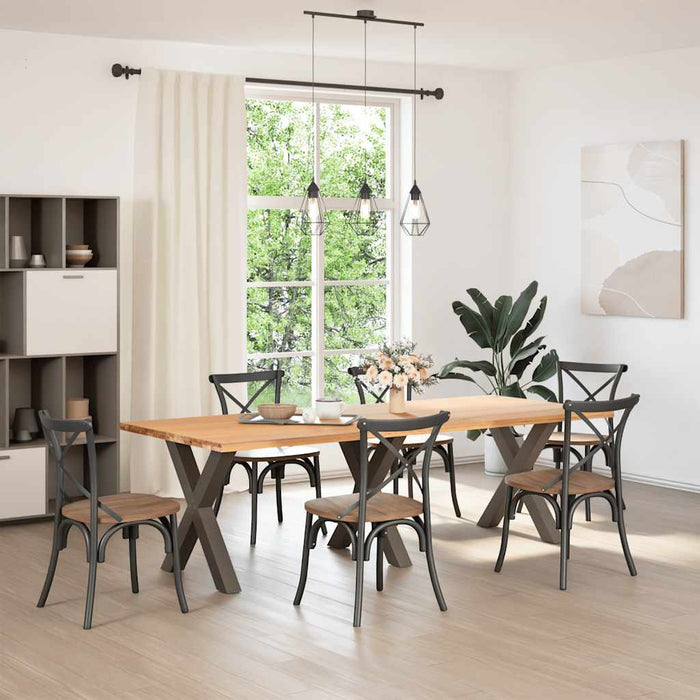 Picioare de masă în formă de X, 3 buc., oțel natural, 70x(72-73) cm WALTI