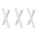 Picioare de masă în formă de X, 3 buc., alb, 80x(72-73) cm, oțel - WALTI WALTI