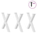 Picioare de masă în formă de X, 3 buc., alb, 80x(72-73) cm, oțel - WALTI WALTI