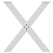 Picioare de masă în formă de X, 3 buc., alb, 80x(72-73) cm, oțel - WALTI WALTI