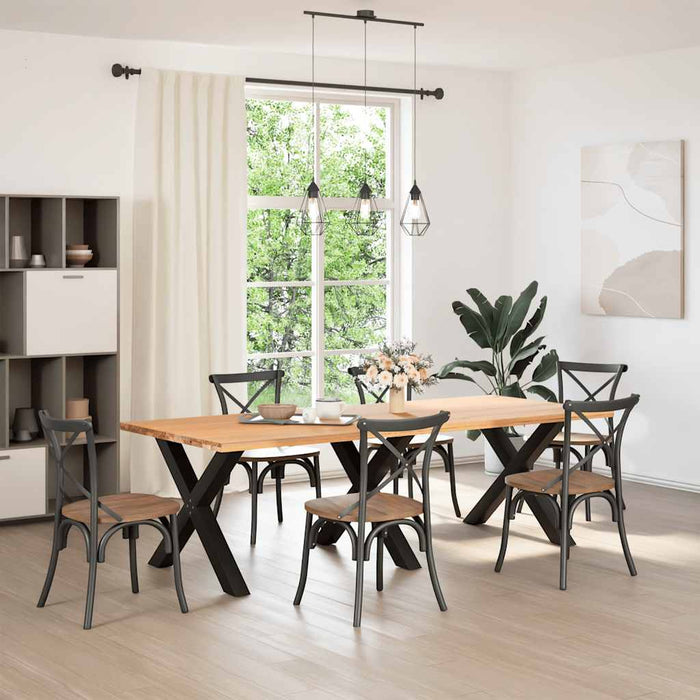 Picioare de masă în formă de X, 3 buc., negru, 90x(72-73) cm, oțel - WALTI WALTI
