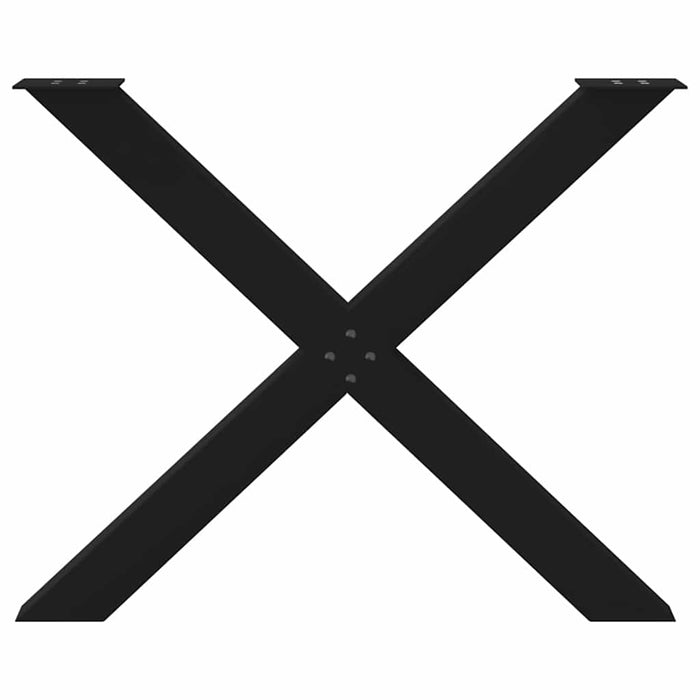 Picioare de masă în formă de X, 3 buc., negru, 90x(72-73) cm, oțel - WALTI WALTI