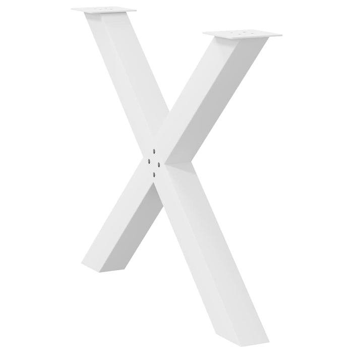 Picioare de masă în formă de X, 3 buc., alb, 90x(72-73) cm, oțel WALTI