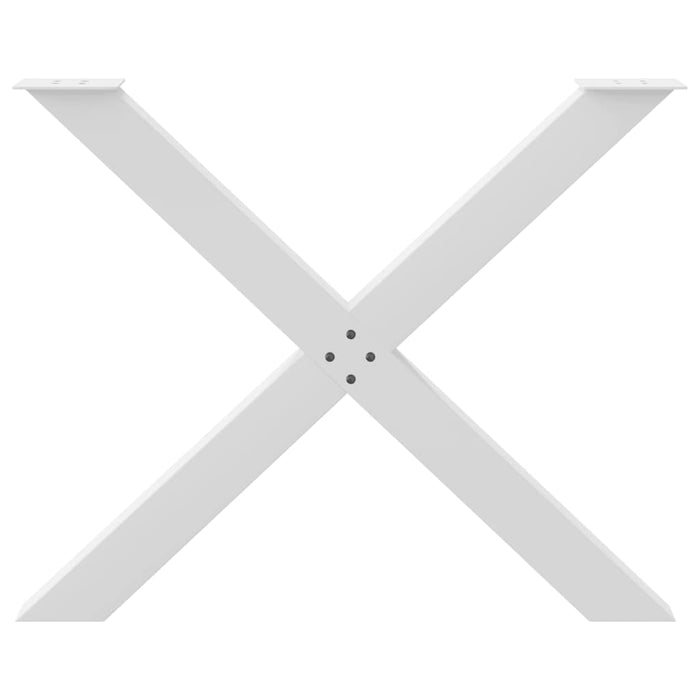 Picioare de masă în formă de X, 3 buc., alb, 90x(72-73) cm, oțel WALTI