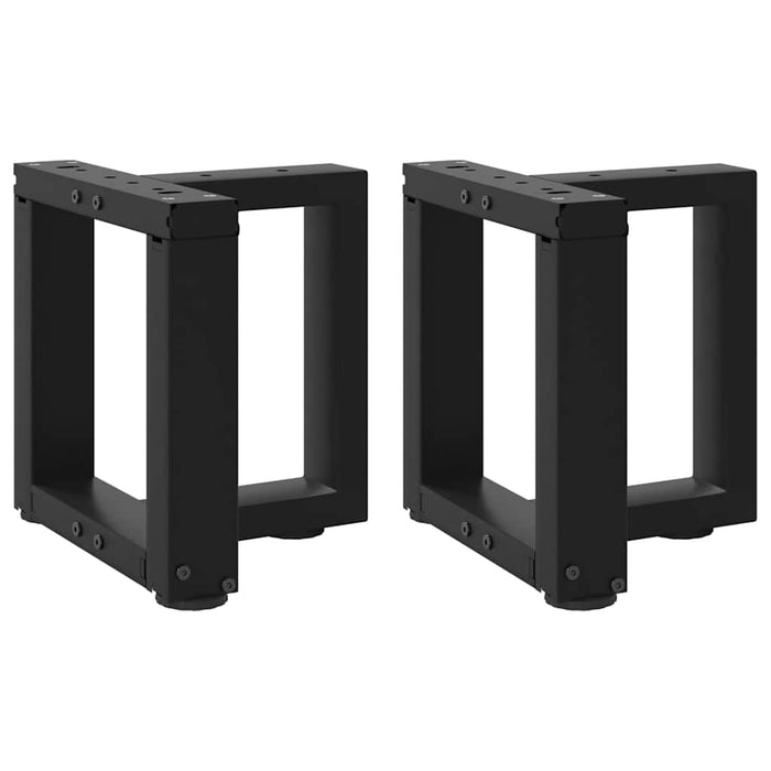 Picioare pentru măsuță de cafea în formă de T, 2 buc., negru, 30x25x(30-31) cm, oțel WALTI
