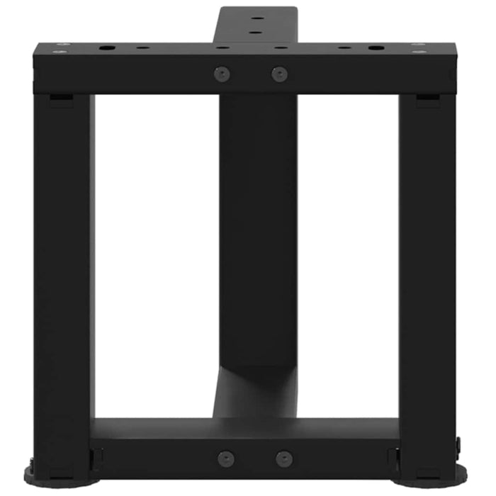 Picioare pentru măsuță de cafea în formă de T, 2 buc., negru, 30x25x(30-31) cm, oțel WALTI