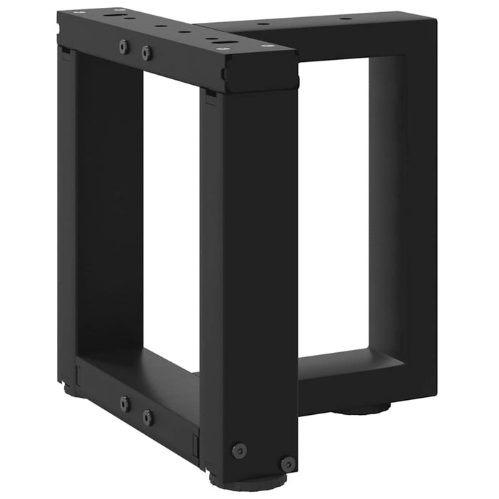 Picioare pentru măsuță de cafea în formă de T, 2 buc., negru, 30x25x(30-31) cm, oțel WALTI