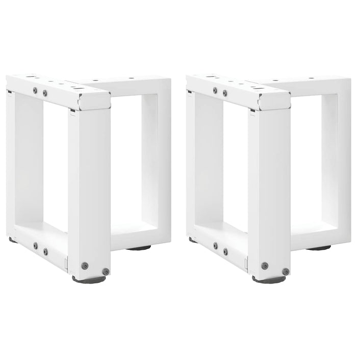 Picioare pentru măsuță de cafea în formă de T, 2 buc., alb, 30x25x(30-31) cm, oțel WALTI
