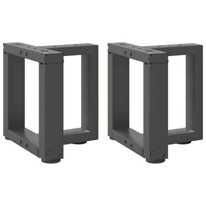 Picioare pentru măsuță de cafea în formă de T, 2 buc., antracit, 30x25x(30-31) cm, oțel WALTI