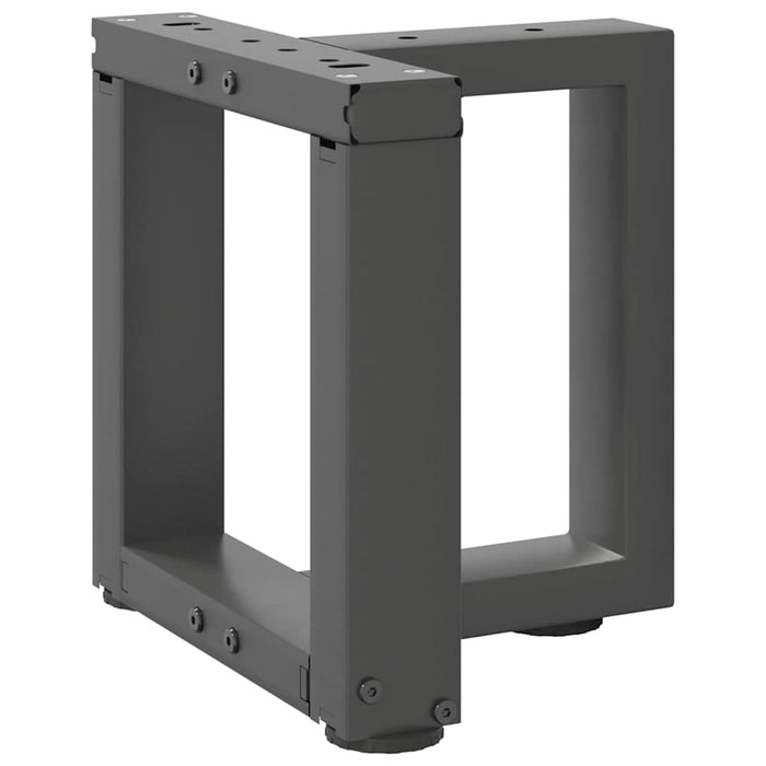 Picioare pentru măsuță de cafea în formă de T, 2 buc., antracit, 30x25x(30-31) cm, oțel WALTI