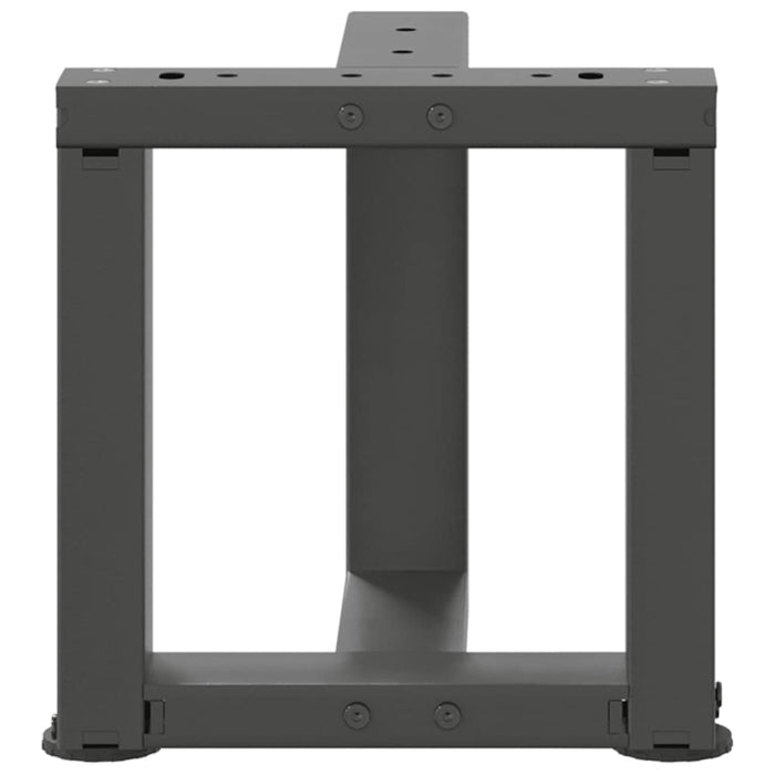 Picioare pentru măsuță de cafea în formă de T, 2 buc., antracit, 30x25x(30-31) cm, oțel WALTI